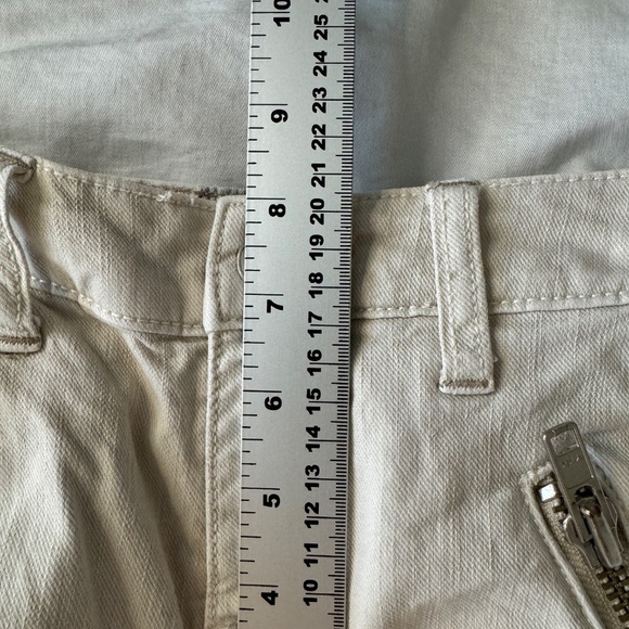Daughters of the Liberation Women's Light Beige Moto Pants Size 26 Ankle Zipper - Picture 11 of 14